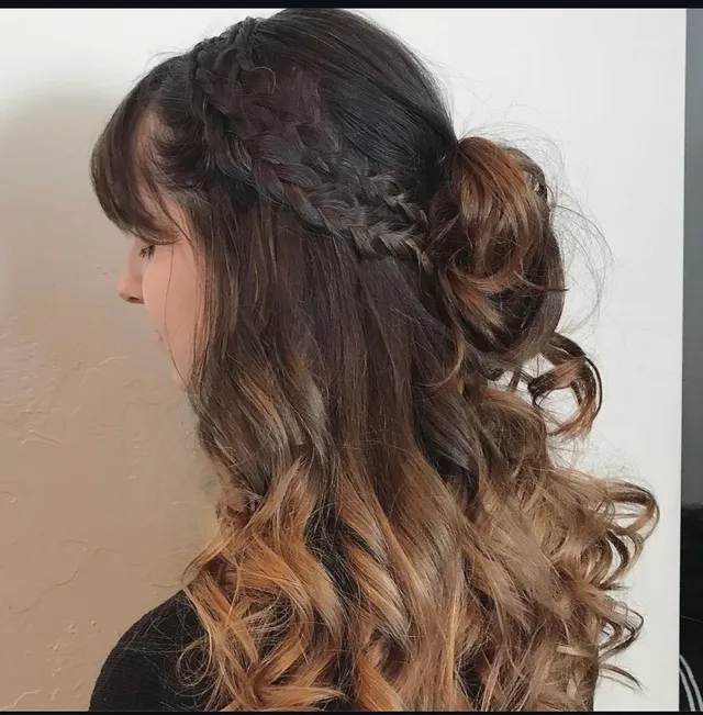 prom braided updo